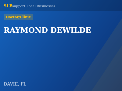RAYMOND DEWILDE — Doctor/Clinic in DAVIE, FL