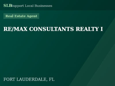 RE/MAX CONSULTANTS REALTY I — Real Estate Agent in FORT LAUDERDALE, FL