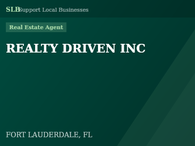 REALTY DRIVEN INC — Real Estate Agent in FORT LAUDERDALE, FL