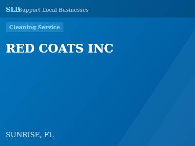 RED COATS INC — Cleaning Service in SUNRISE, FL
