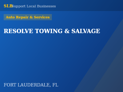 RESOLVE TOWING & SALVAGE — Auto Repair & Services in FORT LAUDERDALE, FL