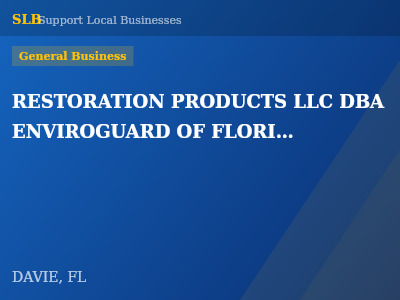 RESTORATION PRODUCTS LLC DBA ENVIROGUARD OF FLORIDA — General Business in DAVIE, FL