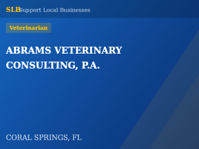 ABRAMS VETERINARY CONSULTING, P.A. — Veterinarian in CORAL SPRINGS, FL