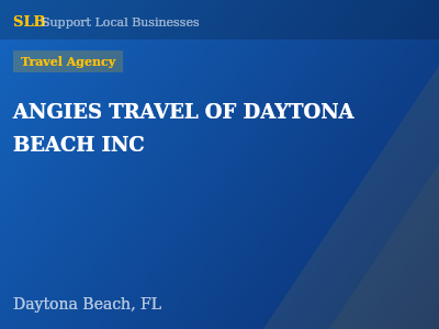 ANGIES TRAVEL OF DAYTONA BEACH INC — Travel Agency in Daytona Beach, FL
