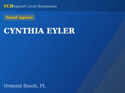 CYNTHIA EYLER — Travel Agency in Ormond Beach, FL