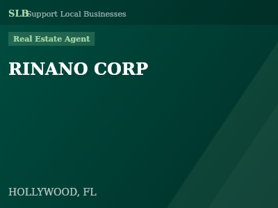 RINANO CORP — Real Estate Agent in HOLLYWOOD, FL