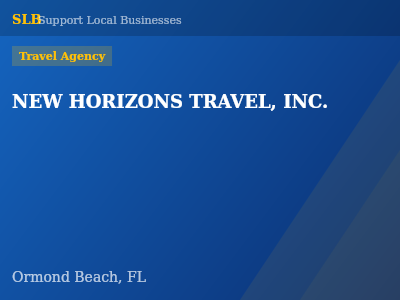 NEW HORIZONS TRAVEL, INC. — Travel Agency in Ormond Beach, FL