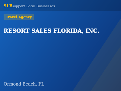 RESORT SALES FLORIDA, INC. — Travel Agency in Ormond Beach, FL