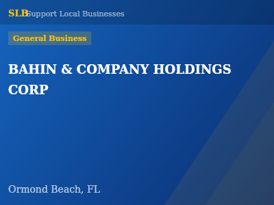 BAHIN & COMPANY HOLDINGS CORP — General Business in Ormond Beach, FL