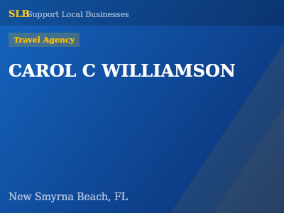 CAROL C WILLIAMSON — Travel Agency in New Smyrna Beach, FL