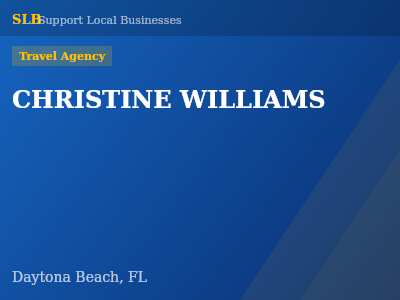 CHRISTINE WILLIAMS — Travel Agency in Daytona Beach, FL