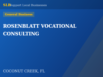 ROSENBLATT VOCATIONAL CONSULTING — General Business in COCONUT CREEK, FL