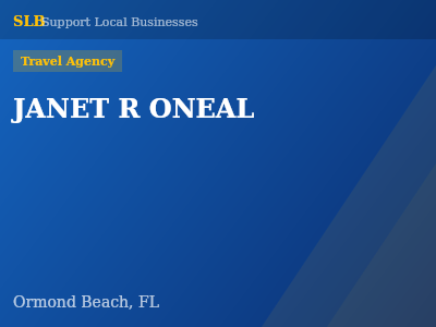 JANET R ONEAL — Travel Agency in Ormond Beach, FL