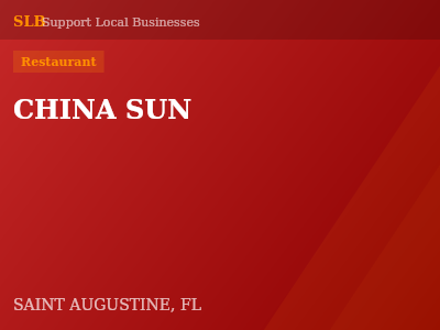 CHINA SUN — Restaurant in SAINT AUGUSTINE, FL