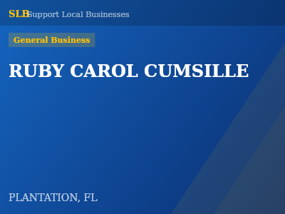 RUBY CAROL CUMSILLE — General Business in PLANTATION, FL