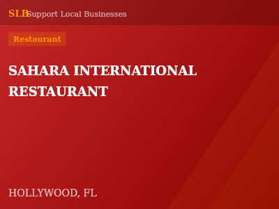 SAHARA INTERNATIONAL RESTAURANT — Restaurant in HOLLYWOOD, FL