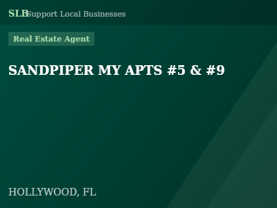 SANDPIPER MY APTS #5 & #9 — Real Estate Agent in HOLLYWOOD, FL