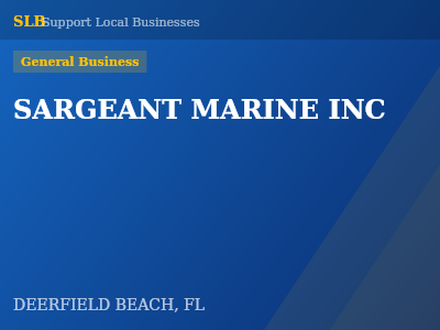 SARGEANT MARINE INC — General Business in DEERFIELD BEACH, FL