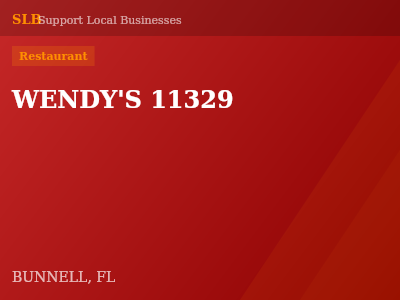 WENDY'S 11329 — Restaurant in BUNNELL, FL