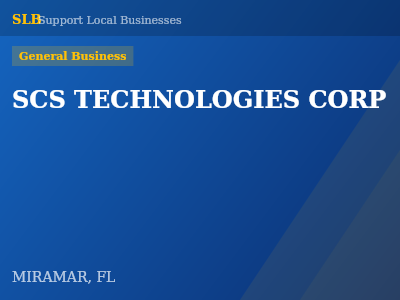 SCS TECHNOLOGIES CORP — General Business in MIRAMAR, FL
