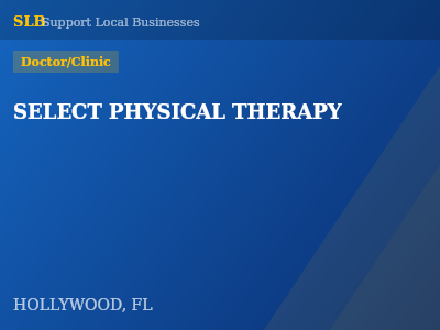 SELECT PHYSICAL THERAPY — Doctor/Clinic in HOLLYWOOD, FL