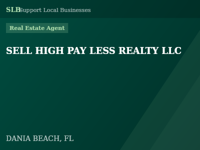 SELL HIGH PAY LESS REALTY LLC — Real Estate Agent in DANIA BEACH, FL