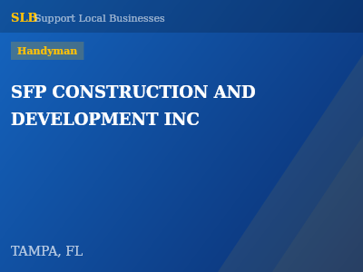 SFP CONSTRUCTION AND DEVELOPMENT INC — Handyman in TAMPA, FL