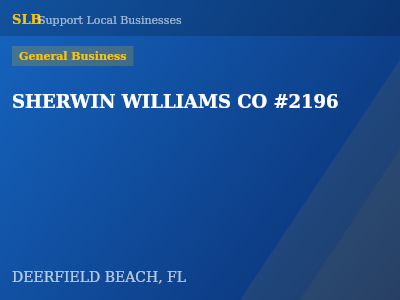 SHERWIN WILLIAMS CO #2196 — General Business in DEERFIELD BEACH, FL