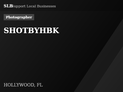 SHOTBYHBK — Photographer in HOLLYWOOD, FL