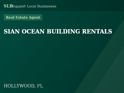 SIAN OCEAN BUILDING RENTALS — Real Estate Agent in HOLLYWOOD, FL