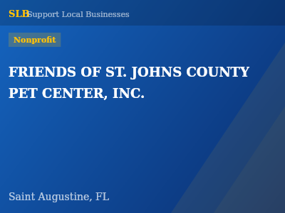 FRIENDS OF ST. JOHNS COUNTY PET CENTER, INC. — Nonprofit in Saint Augustine, FL