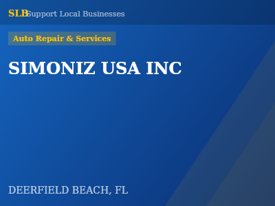 SIMONIZ USA INC — Auto Repair & Services in DEERFIELD BEACH, FL