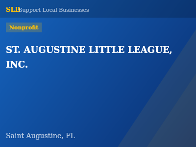 ST. AUGUSTINE LITTLE LEAGUE, INC. — Nonprofit in Saint Augustine, FL