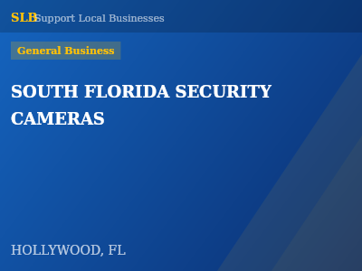 SOUTH FLORIDA SECURITY CAMERAS — General Business in HOLLYWOOD, FL