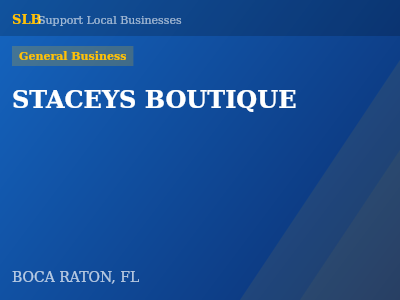 STACEYS BOUTIQUE — General Business in BOCA RATON, FL