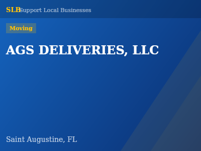 AGS DELIVERIES, LLC — Moving in Saint Augustine, FL