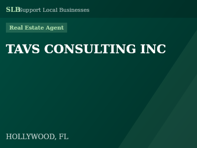 TAVS CONSULTING INC — Real Estate Agent in HOLLYWOOD, FL