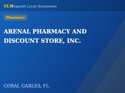 ARENAL PHARMACY AND DISCOUNT STORE, INC. — Pharmacy in CORAL GABLES, FL