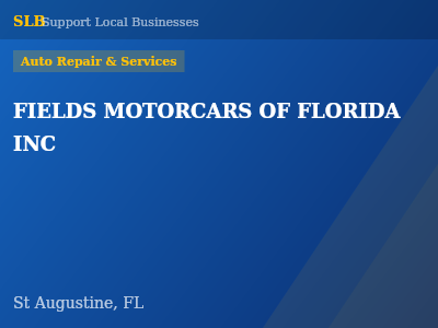FIELDS MOTORCARS OF FLORIDA INC — Auto Repair & Services in St Augustine, FL