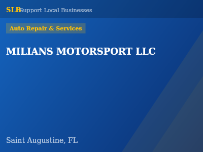 MILIANS MOTORSPORT LLC — Auto Repair & Services in Saint Augustine, FL