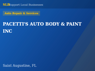 PACETTI'S AUTO BODY & PAINT INC — Auto Repair & Services in Saint Augustine, FL