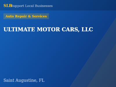 ULTIMATE MOTOR CARS, LLC — Auto Repair & Services in Saint Augustine, FL