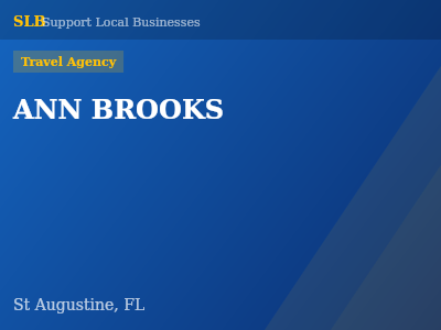 ANN BROOKS — Travel Agency in St Augustine, FL