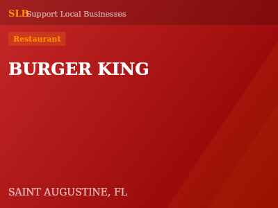 BURGER KING — Restaurant in SAINT AUGUSTINE, FL
