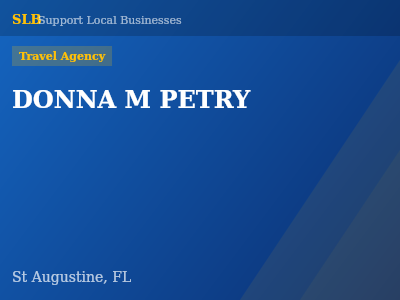 DONNA M PETRY — Travel Agency in St Augustine, FL
