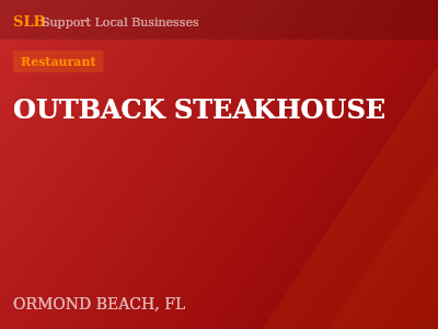OUTBACK STEAKHOUSE — Restaurant in ORMOND BEACH, FL