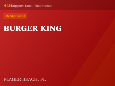 BURGER KING — Restaurant in FLAGER BEACH, FL