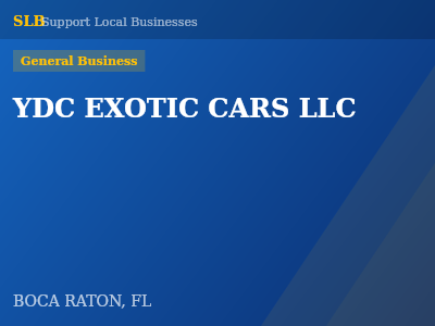 YDC EXOTIC CARS LLC — General Business in BOCA RATON, FL