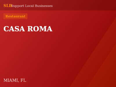 CASA ROMA — Restaurant in MIAMI, FL