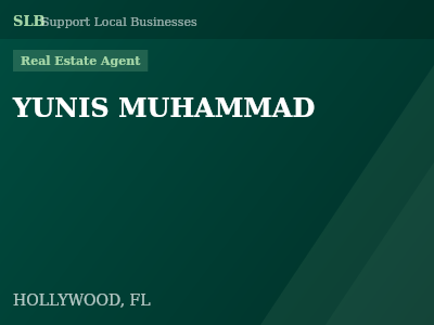 YUNIS MUHAMMAD — Real Estate Agent in HOLLYWOOD, FL